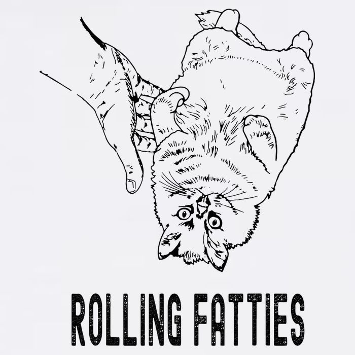 Rolling Fatties Cat Button
