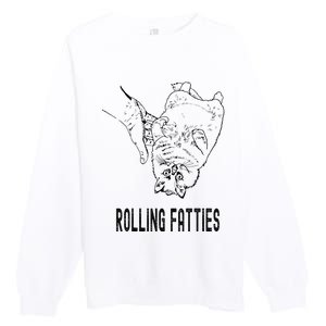 Rolling Fatties Cat Premium Crewneck Sweatshirt