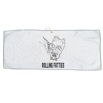 Rolling Fatties Cat Large Microfiber Waffle Golf Towel