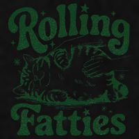 Rolling Fatties Cat Funny Cute Cat Lover Kitten Owner Kitty Ladies PosiCharge Tri-Blend Wicking Tank