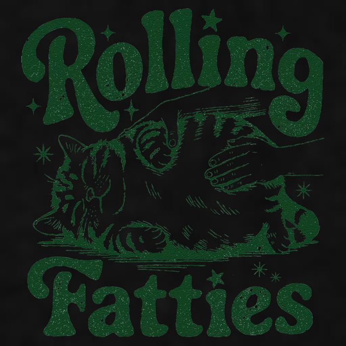 Rolling Fatties Cat Funny Cute Cat Lover Kitten Owner Kitty Ladies PosiCharge Tri-Blend Wicking Tank