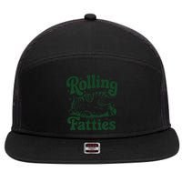 Rolling Fatties Cat Funny Cute Cat Lover Kitten Owner Kitty 7 Panel Mesh Trucker Snapback Hat