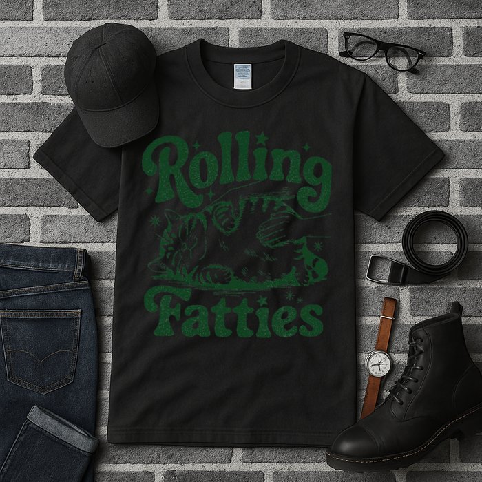 Rolling Fatties Cat Funny Cute Cat Lover Kitten Owner Kitty Tall T-Shirt