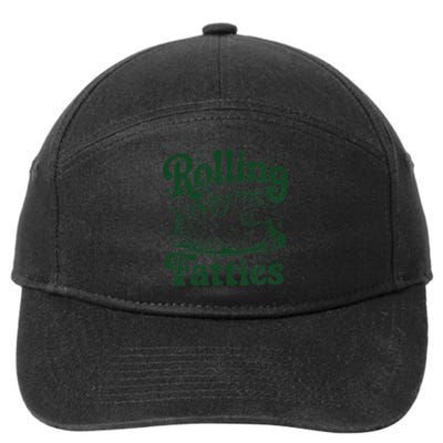 Rolling Fatties Cat Funny Cute Cat Lover Kitten Owner Kitty 7-Panel Snapback Hat