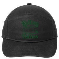 Rolling Fatties Cat Funny Cute Cat Lover Kitten Owner Kitty 7-Panel Snapback Hat