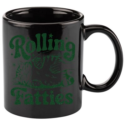 Rolling Fatties Cat Funny Cute Cat Lover Kitten Owner Kitty 11oz C Handle Ceramic Mug