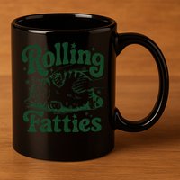 Rolling Fatties Cat Funny Cute Cat Lover Kitten Owner Kitty 11oz C Handle Ceramic Mug