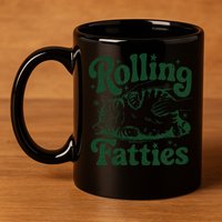 Rolling Fatties Cat Funny Cute Cat Lover Kitten Owner Kitty 11oz C Handle Ceramic Mug