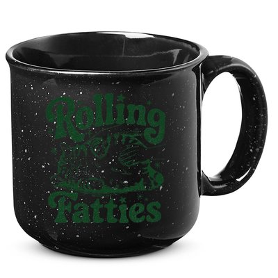Rolling Fatties Cat Funny Cute Cat Lover Kitten Owner Kitty 15oz Campfire Ceramic Mug