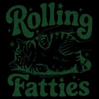 Rolling Fatties Cat Funny Cute Cat Lover Kitten Owner Kitty 16 in Basic Backpack