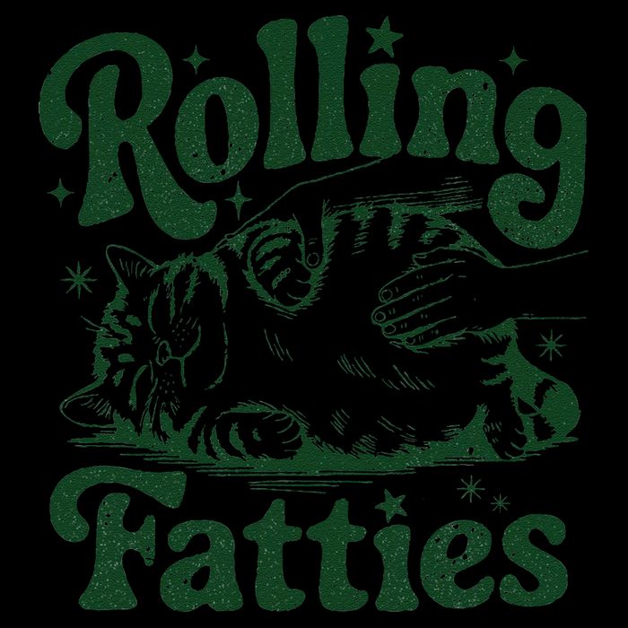 Rolling Fatties Cat Funny Cute Cat Lover Kitten Owner Kitty 16 in Basic Backpack