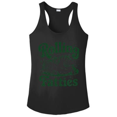 Rolling Fatties Cat Funny Cute Cat Lover Kitten Owner Kitty Ladies PosiCharge Competitor Racerback Tank