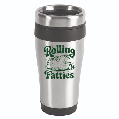 Rolling Fatties Cat Funny Cute Cat Lover Kitten Owner Kitty 16oz Travel Tumbler
