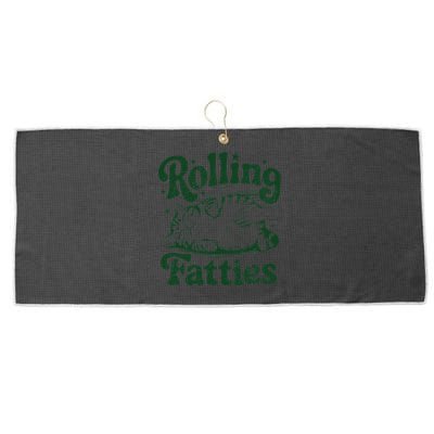 Rolling Fatties Cat Funny Cute Cat Lover Kitten Owner Kitty Large Microfiber Waffle Golf Towel