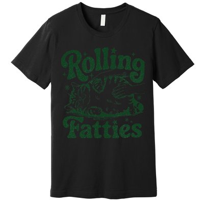 Rolling Fatties Cat Funny Cute Cat Lover Kitten Owner Kitty Premium T-Shirt