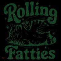 Rolling Fatties Cat Funny Cute Cat Lover Kitten Owner Kitty Sustainable Knit Beanie