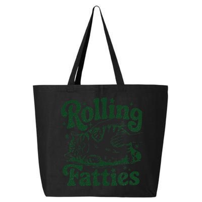Rolling Fatties Cat Funny Cute Cat Lover Kitten Owner Kitty 25L Jumbo Tote