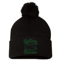 Rolling Fatties Cat Funny Cute Cat Lover Kitten Owner Kitty Pom Pom 12in Knit Beanie