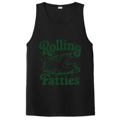 Rolling Fatties Cat Funny Cute Cat Lover Kitten Owner Kitty PosiCharge Competitor Tank