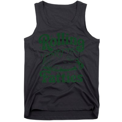 Rolling Fatties Cat Funny Cute Cat Lover Kitten Owner Kitty Tank Top