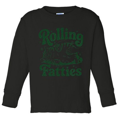 Rolling Fatties Cat Funny Cute Cat Lover Kitten Owner Kitty Toddler Long Sleeve Shirt
