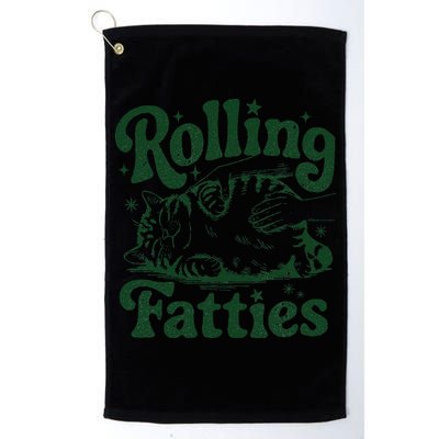 Rolling Fatties Cat Funny Cute Cat Lover Kitten Owner Kitty Golf Towel