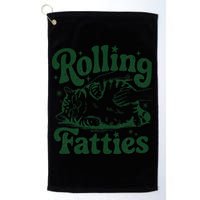 Rolling Fatties Cat Funny Cute Cat Lover Kitten Owner Kitty Golf Towel