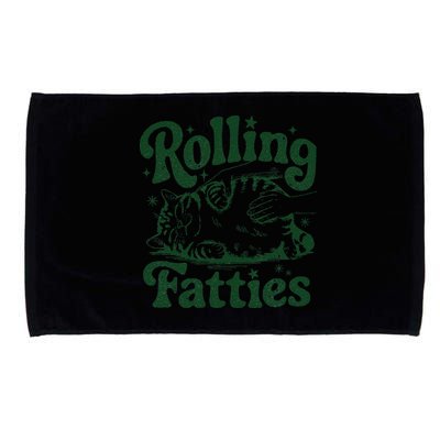 Rolling Fatties Cat Funny Cute Cat Lover Kitten Owner Kitty Microfiber Hand Towel