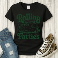 Rolling Fatties Cat Funny Cute Cat Lover Kitten Owner Kitty Womens T-Shirt
