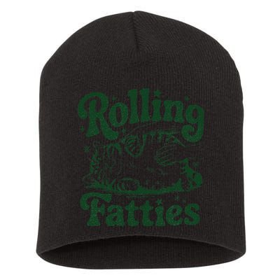 Rolling Fatties Cat Funny Cute Cat Lover Kitten Owner Kitty Short Acrylic Beanie