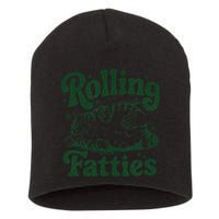 Rolling Fatties Cat Funny Cute Cat Lover Kitten Owner Kitty Short Acrylic Beanie