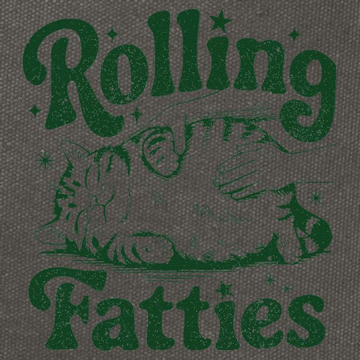 Rolling Fatties Cat Funny Cute Cat Lover Kitten Owner Kitty Cotton Canvas Backpack