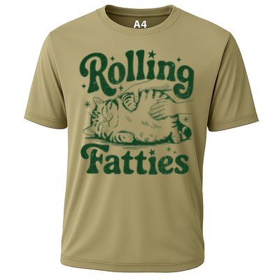 Rolling Fatties Cat Funny Cute Cat Lover Kitten Owner Kitty Performance Shirt