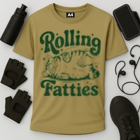 Rolling Fatties Cat Funny Cute Cat Lover Kitten Owner Kitty Performance Shirt