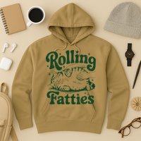 Rolling Fatties Cat Funny Cute Cat Lover Kitten Owner Kitty Hoodie