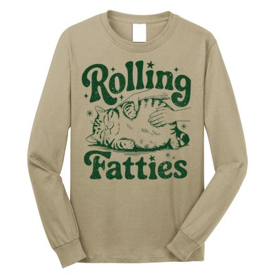 Rolling Fatties Cat Funny Cute Cat Lover Kitten Owner Kitty Long Sleeve Shirt