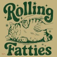 Rolling Fatties Cat Funny Cute Cat Lover Kitten Owner Kitty Sustainable Beanie