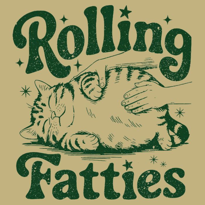 Rolling Fatties Cat Funny Cute Cat Lover Kitten Owner Kitty Tall Long Sleeve T-Shirt