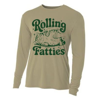 Rolling Fatties Cat Funny Cute Cat Lover Kitten Owner Kitty Cooling Performance Long Sleeve Crew