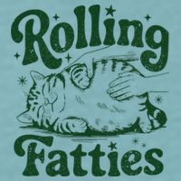 Rolling Fatties Cat Funny Cute Cat Lover Kitten Owner Kitty Sueded Cloud Jersey T-Shirt