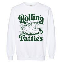 Rolling Fatties Cat Funny Cute Cat Lover Kitten Owner Kitty Garment-Dyed Sweatshirt