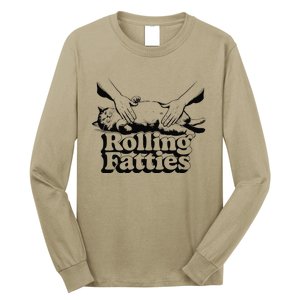 Rolling Fatties Cat Funny Cute Cat Lover Kitten Owner Retro Long Sleeve Shirt