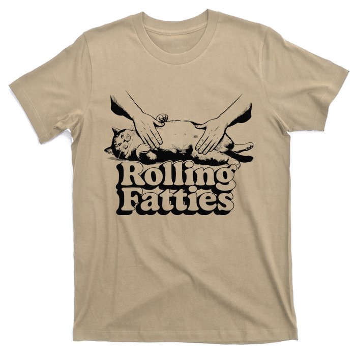 Rolling Fatties Cat Funny Cute Cat Lover Kitten Owner Retro T-Shirt