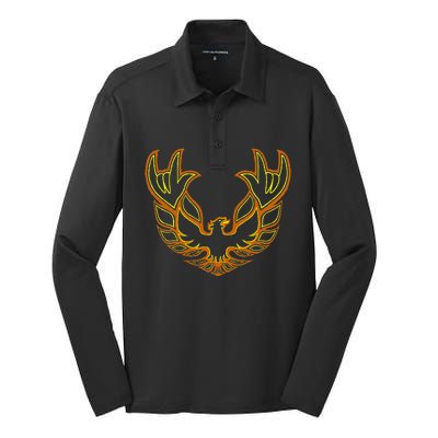 Rockin Firebird Classic Detroit Muscle Car Silk Touch Performance Long Sleeve Polo