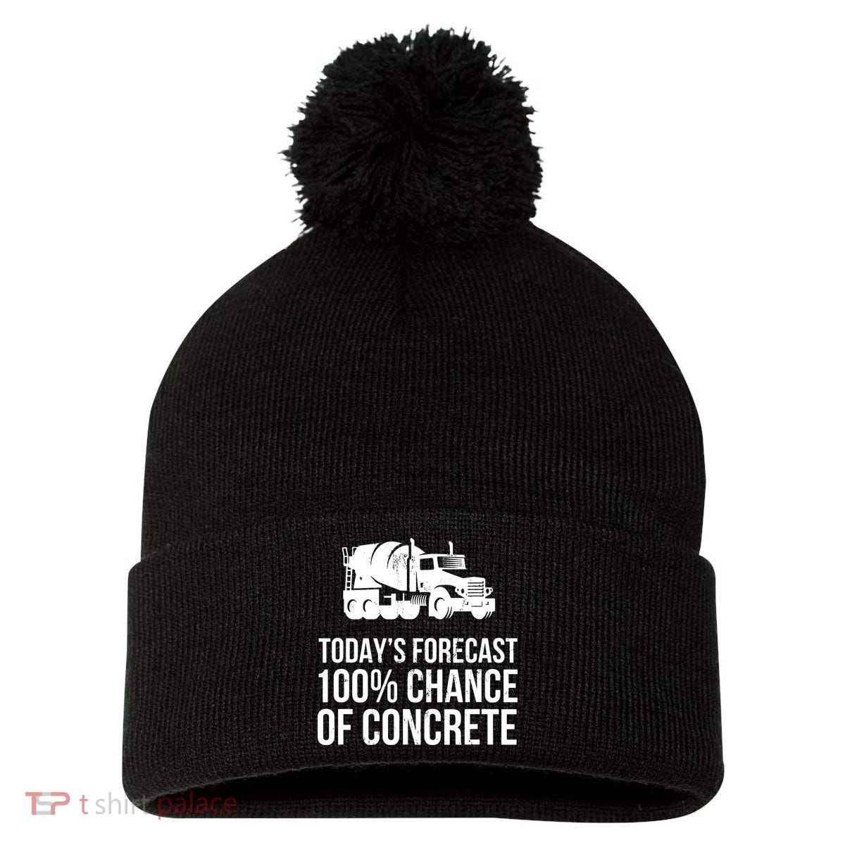 Retro Funny Concrete Worker Gift Construction Worker Gag Pun Pom Pom 12in Knit Beanie