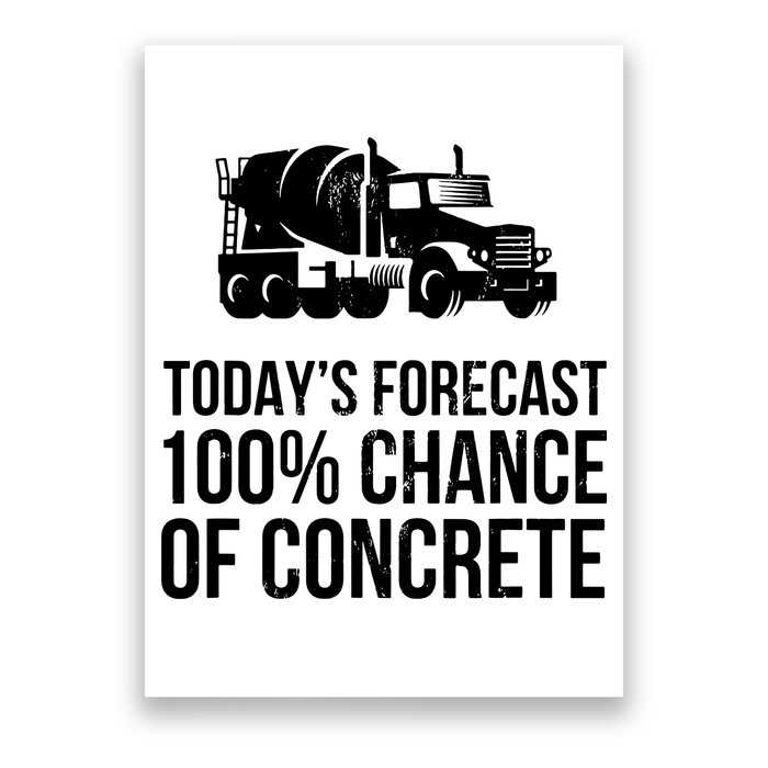 Retro Funny Concrete Worker Gift Construction Worker Gag Pun Poster