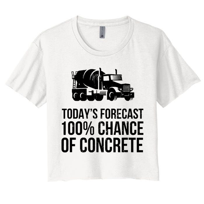 Retro Funny Concrete Worker Gift Construction Worker Gag Pun Crop Top