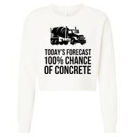 Retro Funny Concrete Worker Gift Construction Worker Gag Pun Cropped Pullover Crew