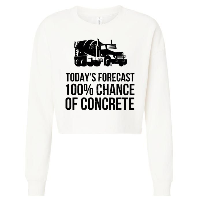 Retro Funny Concrete Worker Gift Construction Worker Gag Pun Cropped Pullover Crew