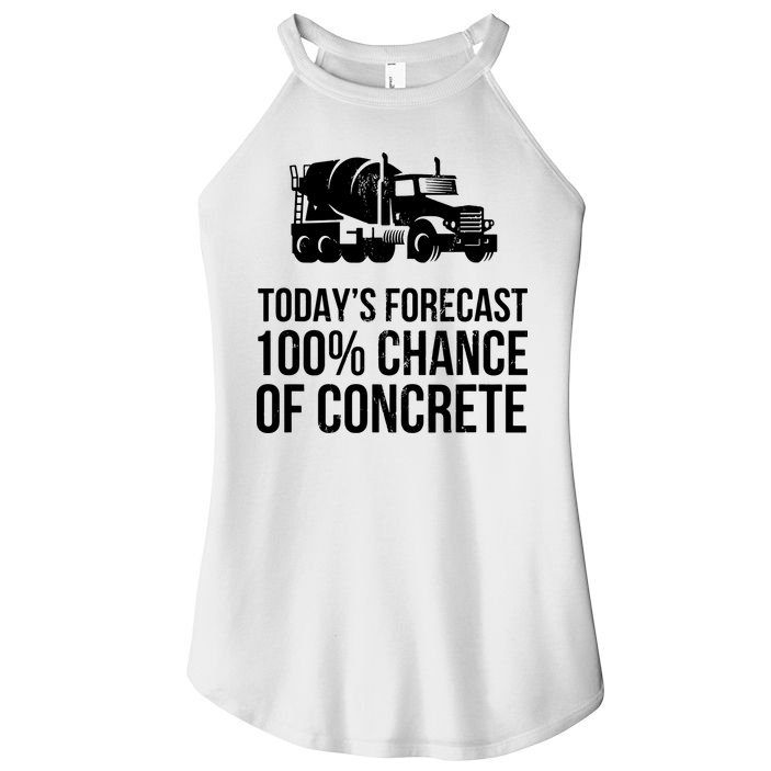 Retro Funny Concrete Worker Gift Construction Worker Gag Pun Women's Perfect Tri Rocker Tank
